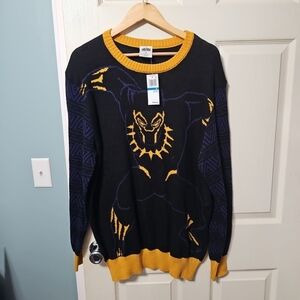 Marvel Black Panther Christmas Sweater By Hybrid Apparel Men's Size XL NEW w/Tag